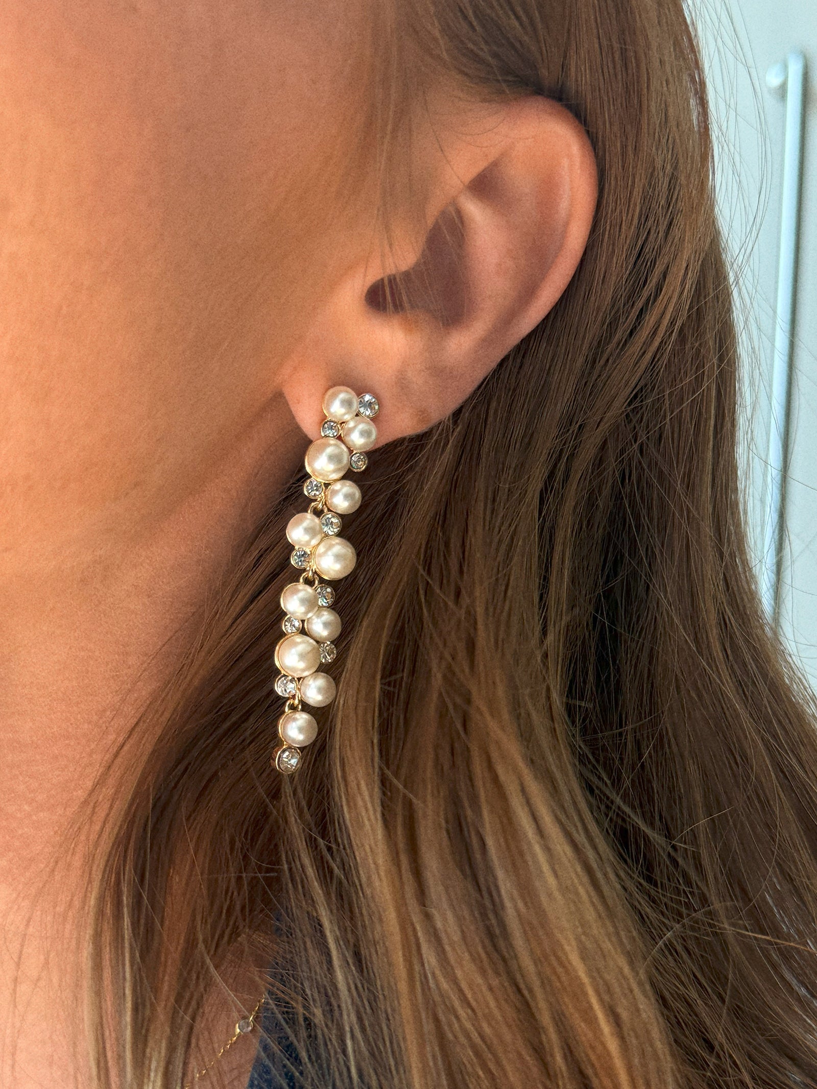 Margaux Pearl Drop Earrings - Gold/Pearl
