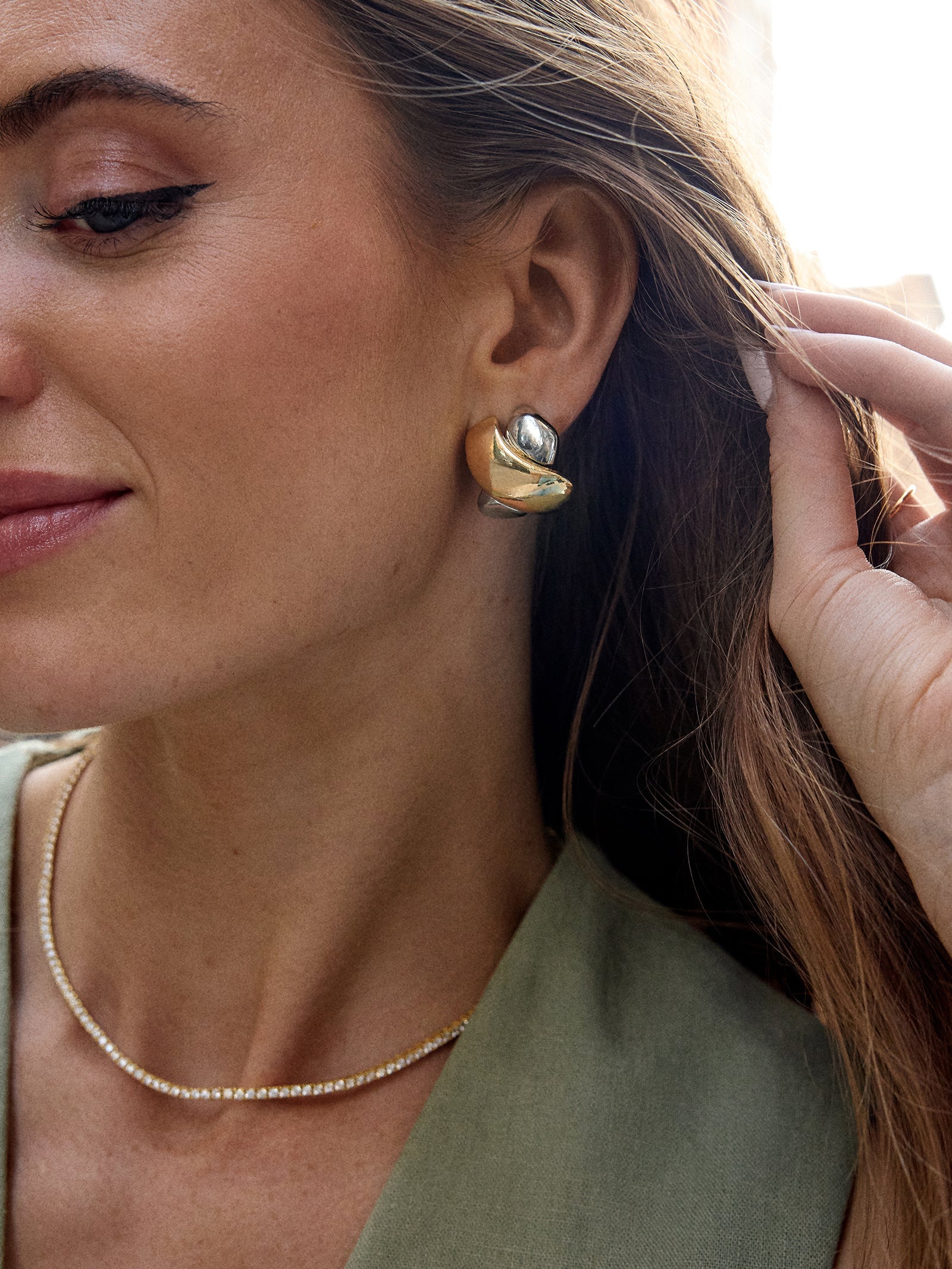 Melanie Stud Earrings - Gold/Silver