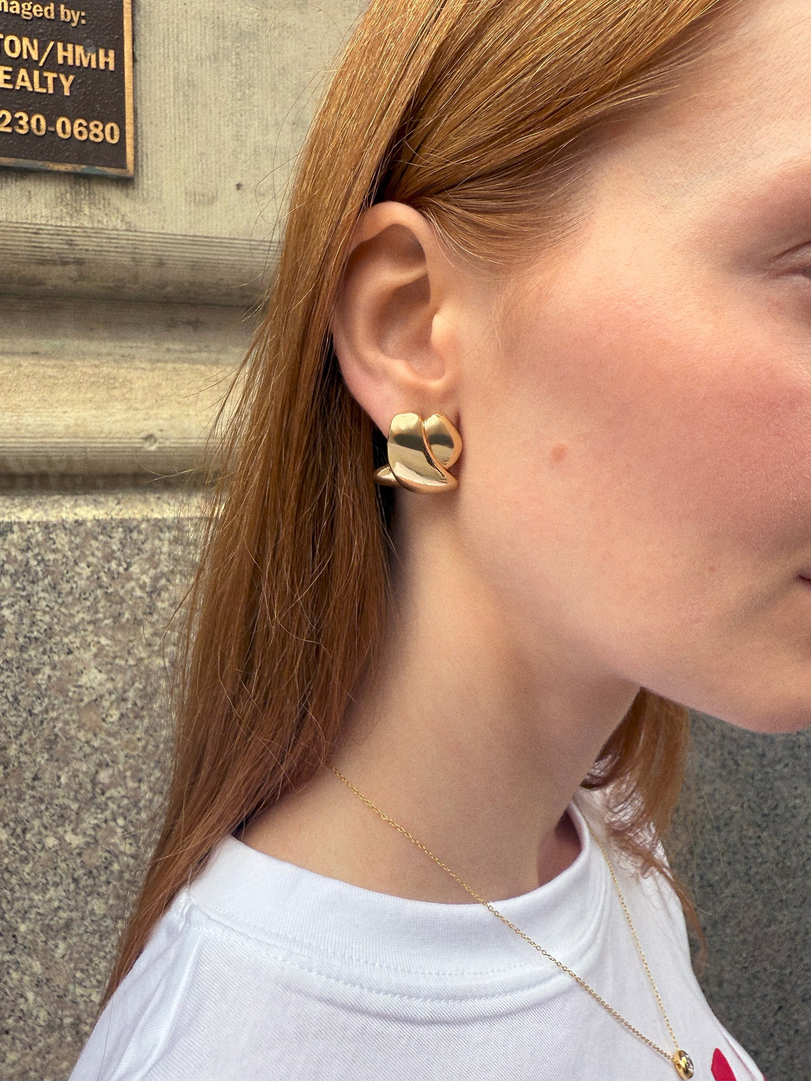 Melanie Stud Earrings - Gold