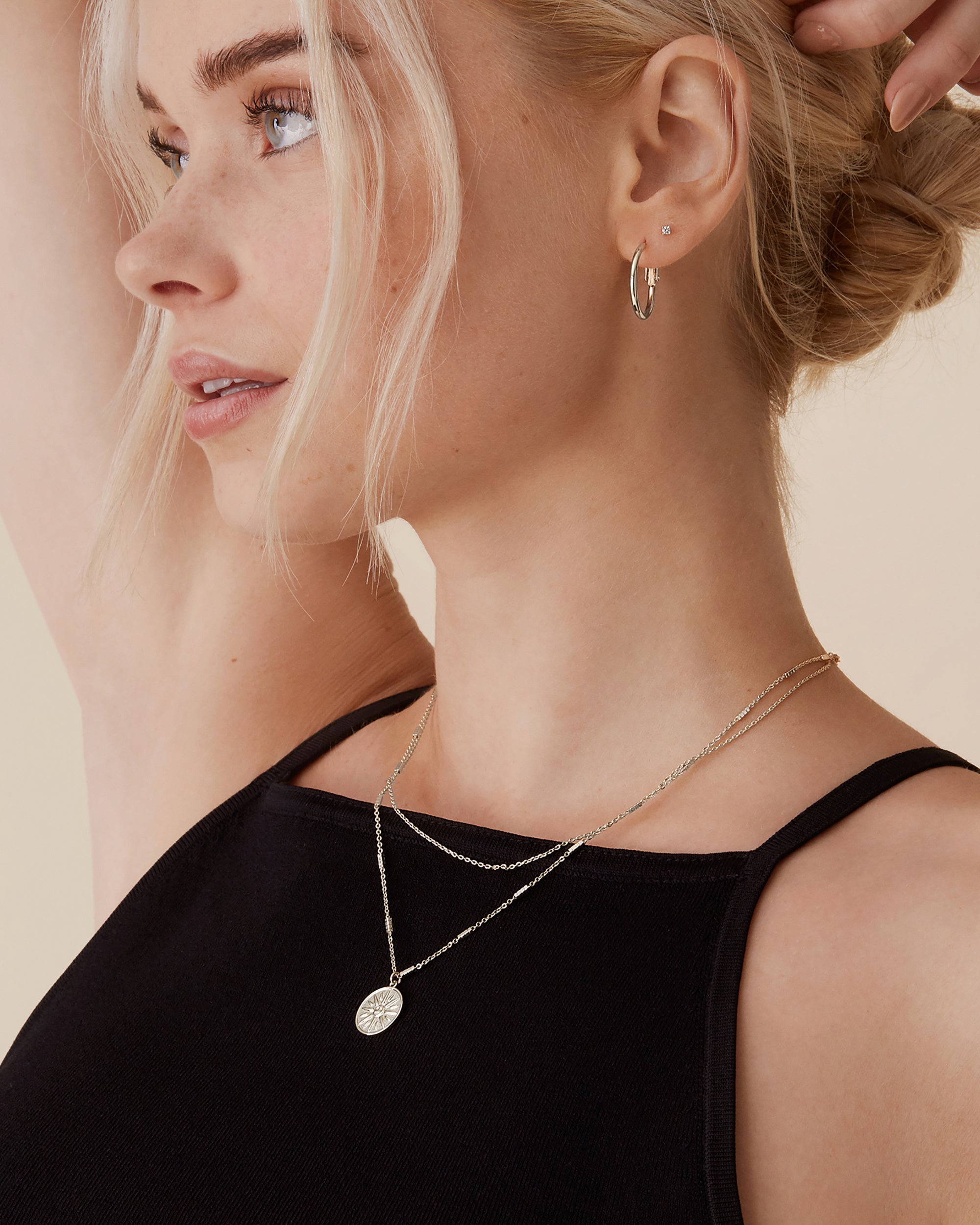 Clasp Back Thin Hoops