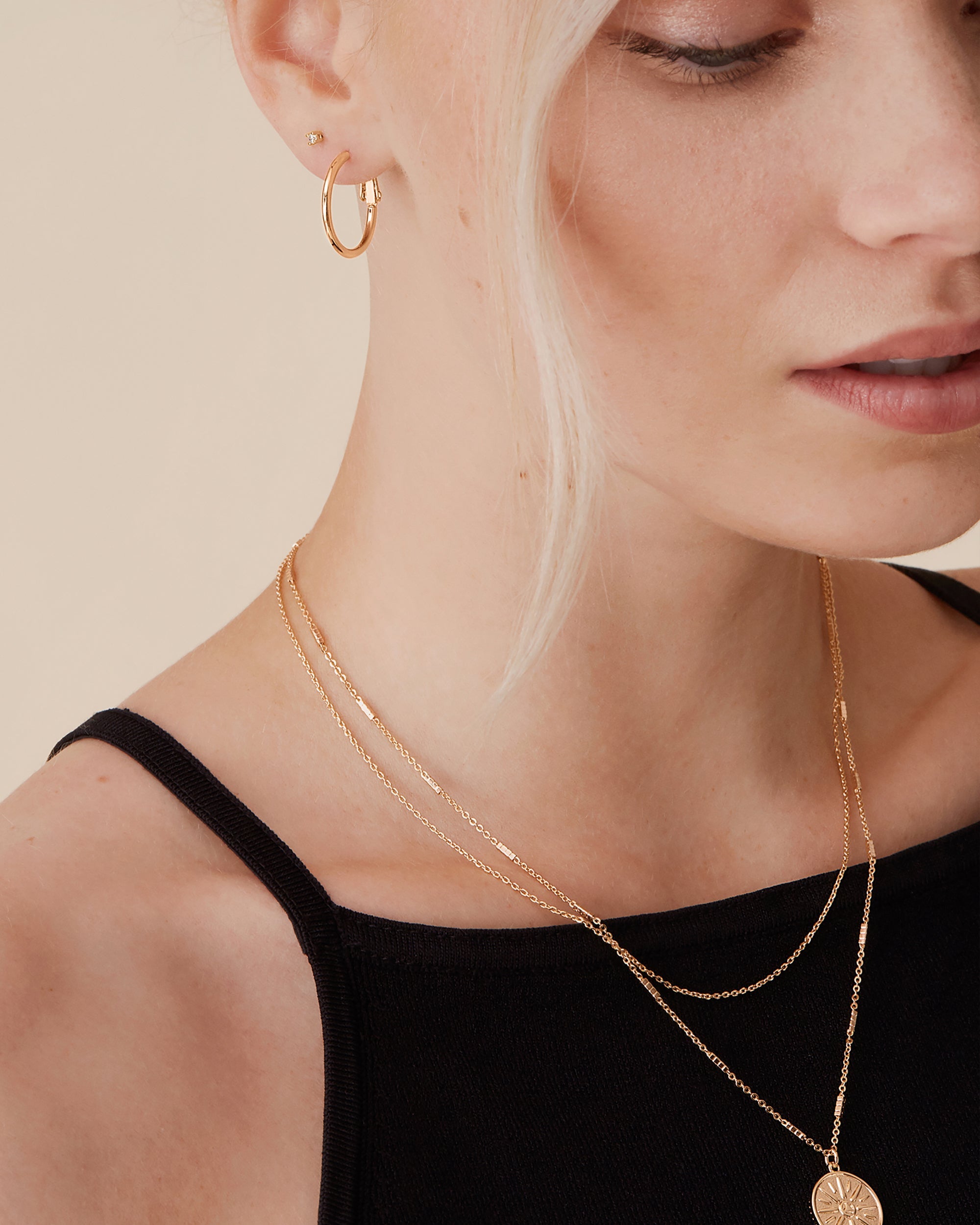 Clasp Back Thin Hoops