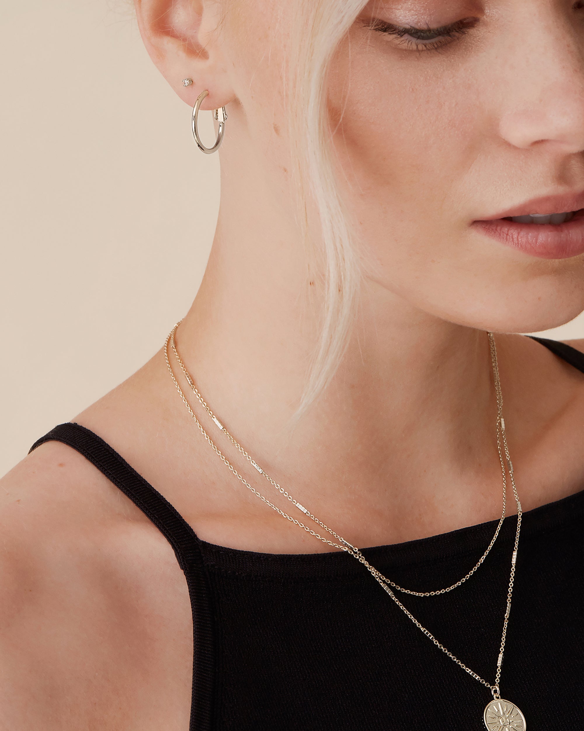 Clasp Back Thin Hoops