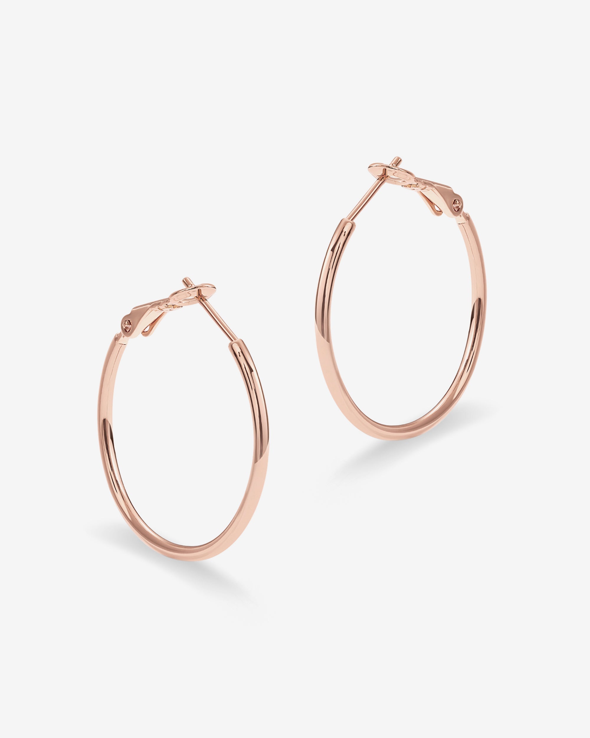 Clasp Back Thin Hoops