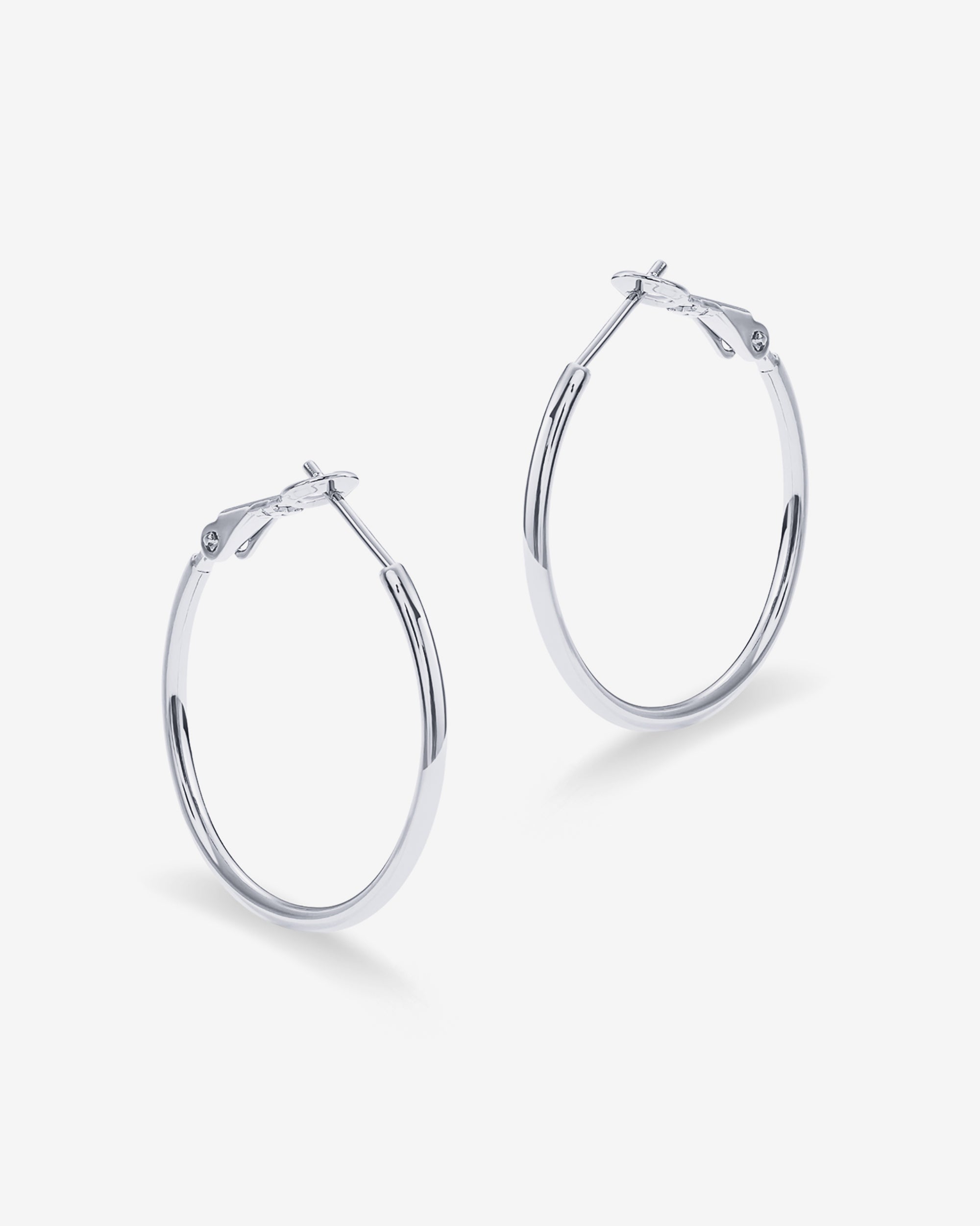 Clasp Back Thin Hoops