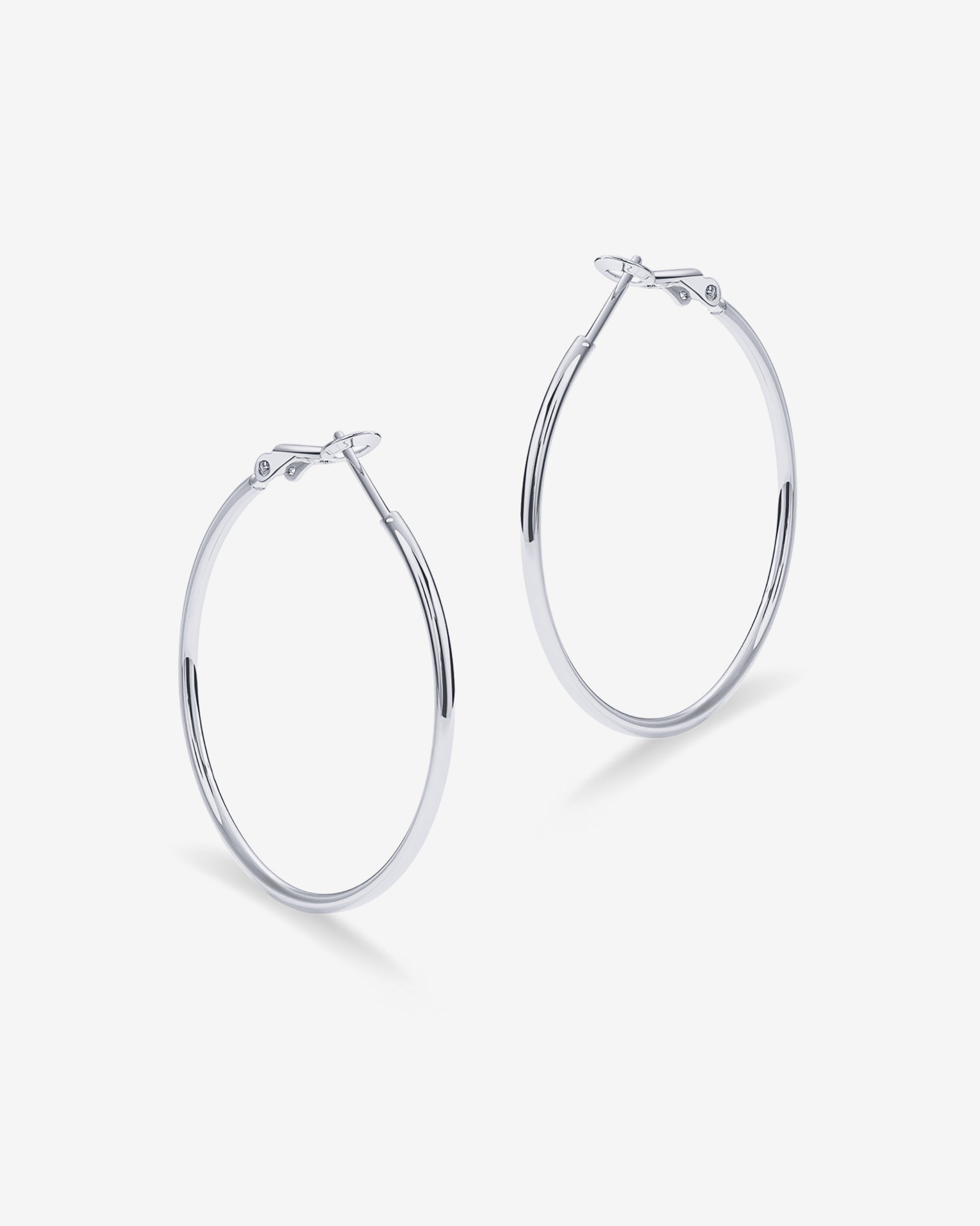 Clasp Back Thin Hoops