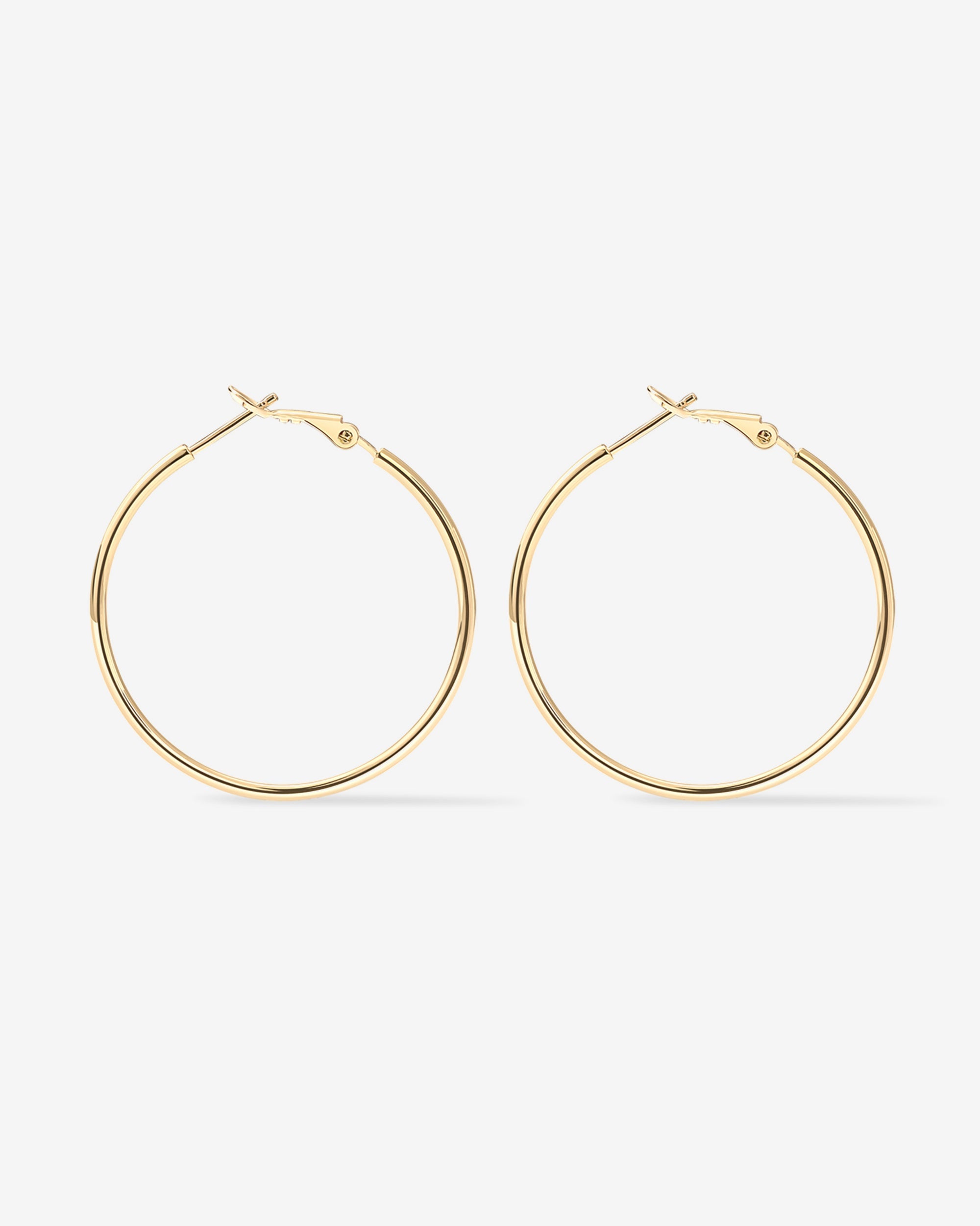 Clasp Back Thin Hoops