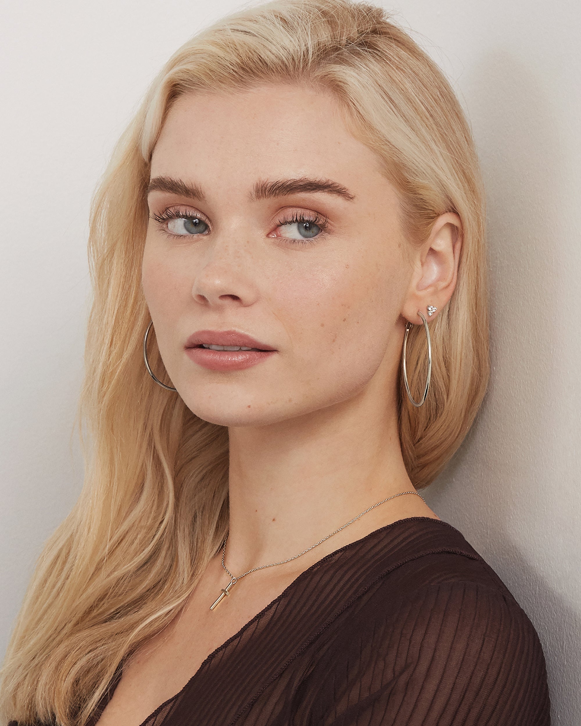 Clasp Back Thin Hoops