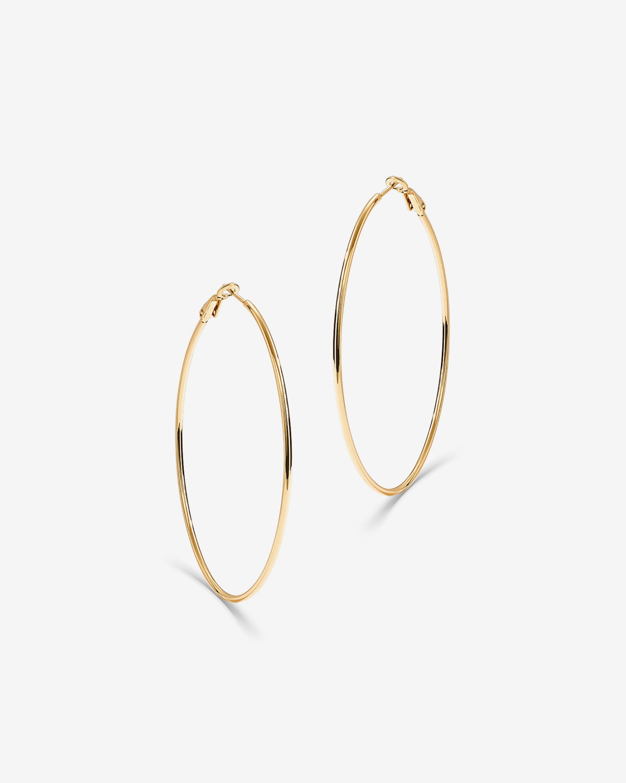 Clasp Back Thin Hoops