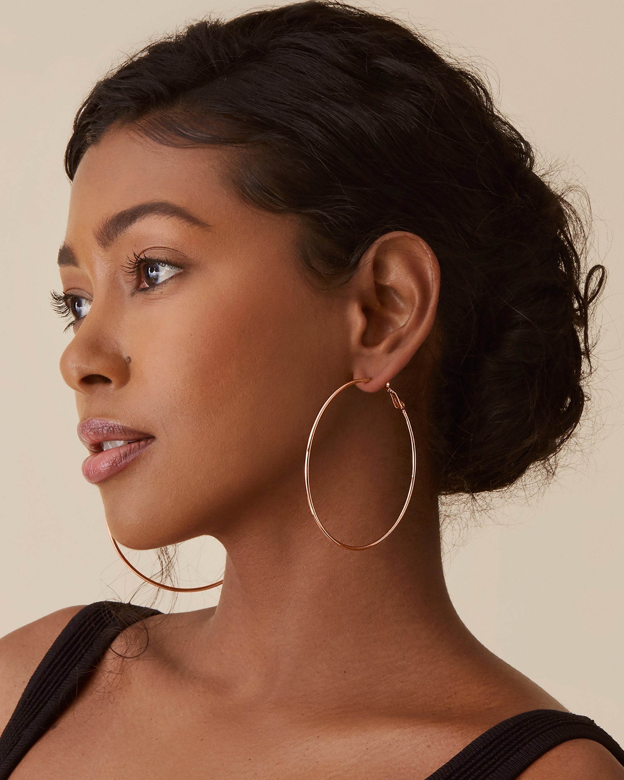 Clasp Back Thin Hoops