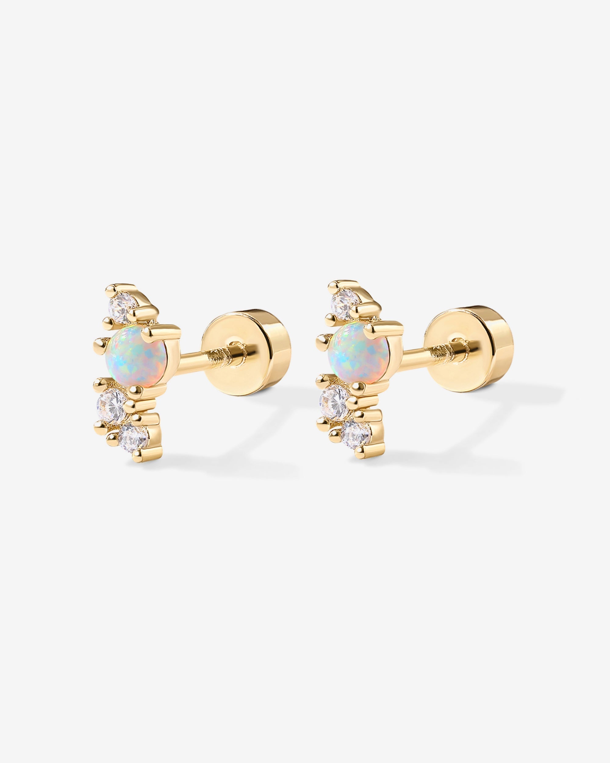 Opal Screw Back Studs