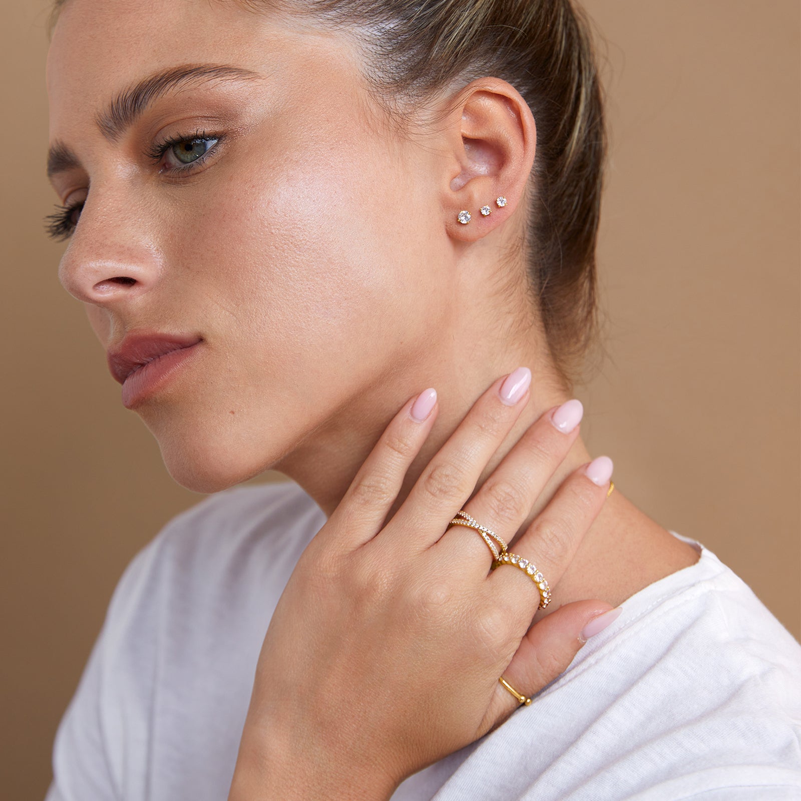 Cubic Zirconia Stud Screwbacks