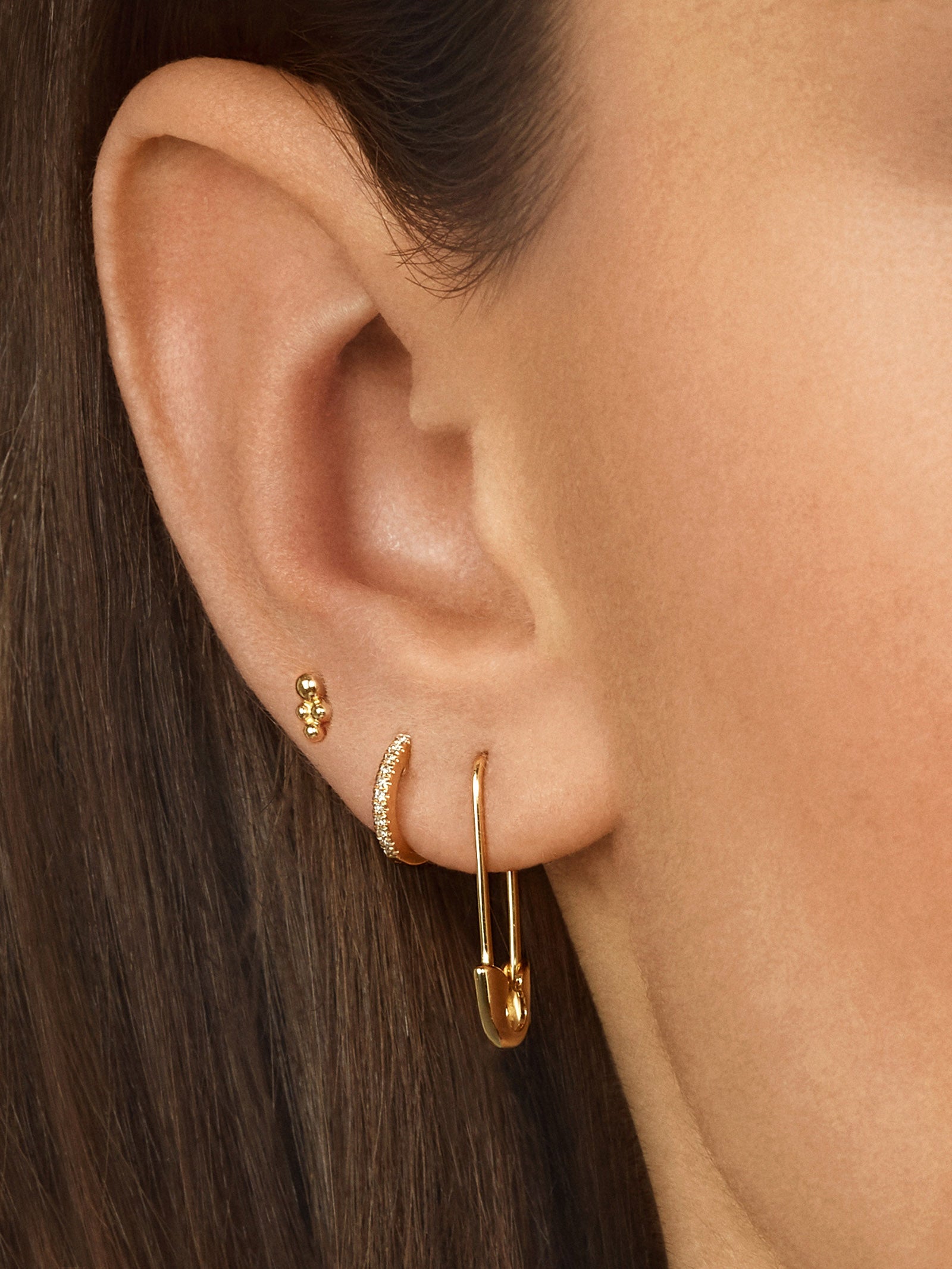 Spillo 18K Gold Earrings - M