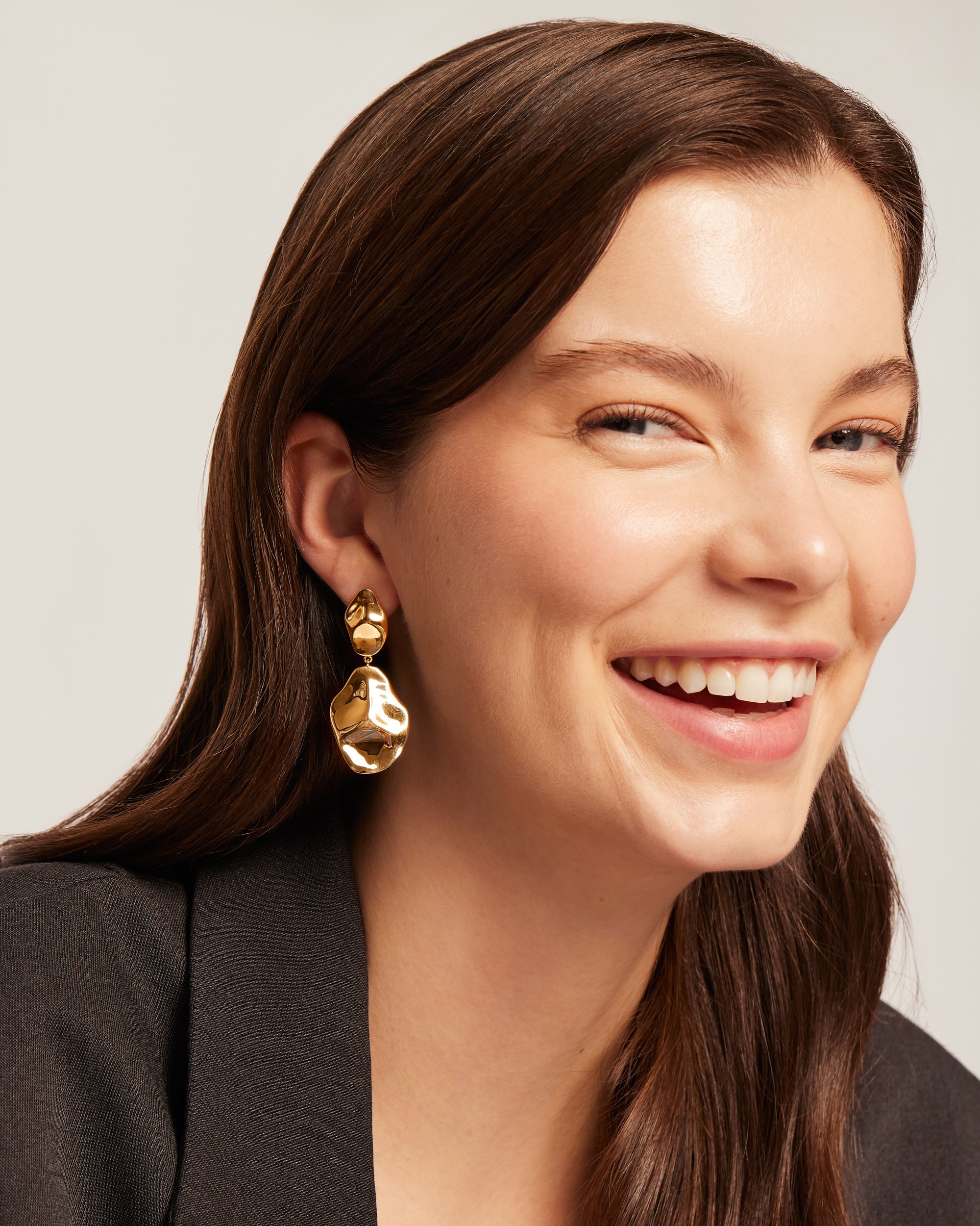 Hammered Teardrop Drop Dangle