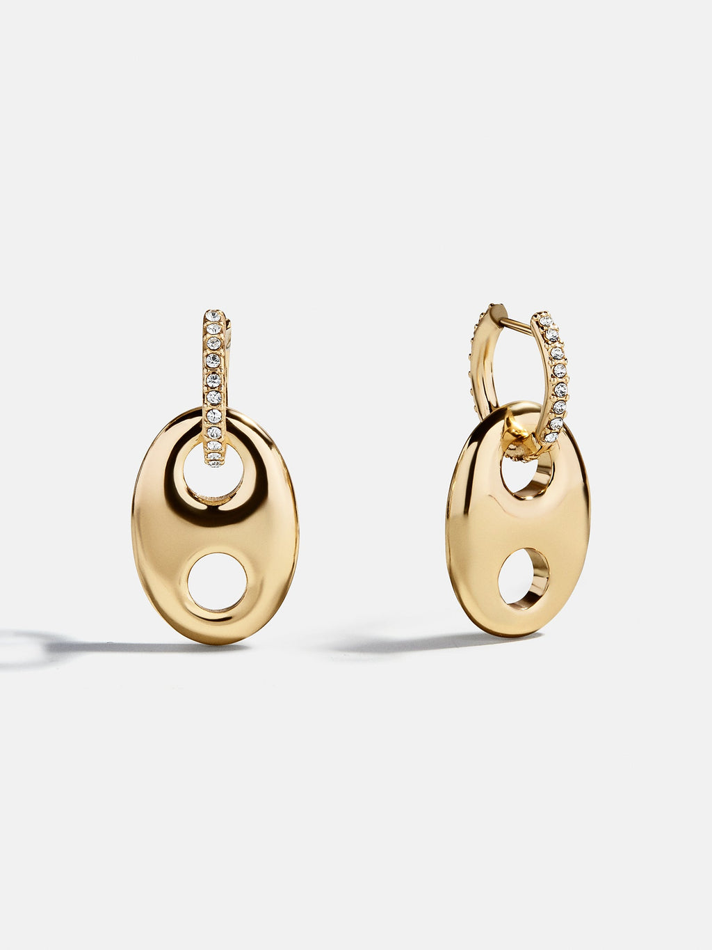 Thalia Huggie Earrings - Gold/Pavé