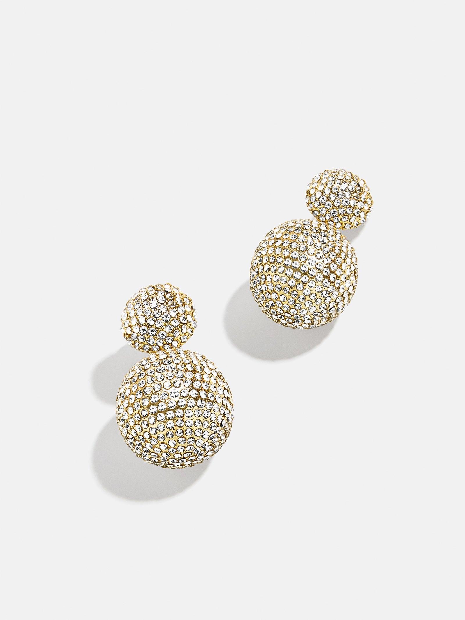Ann Drop Earrings - Gold/Pavé