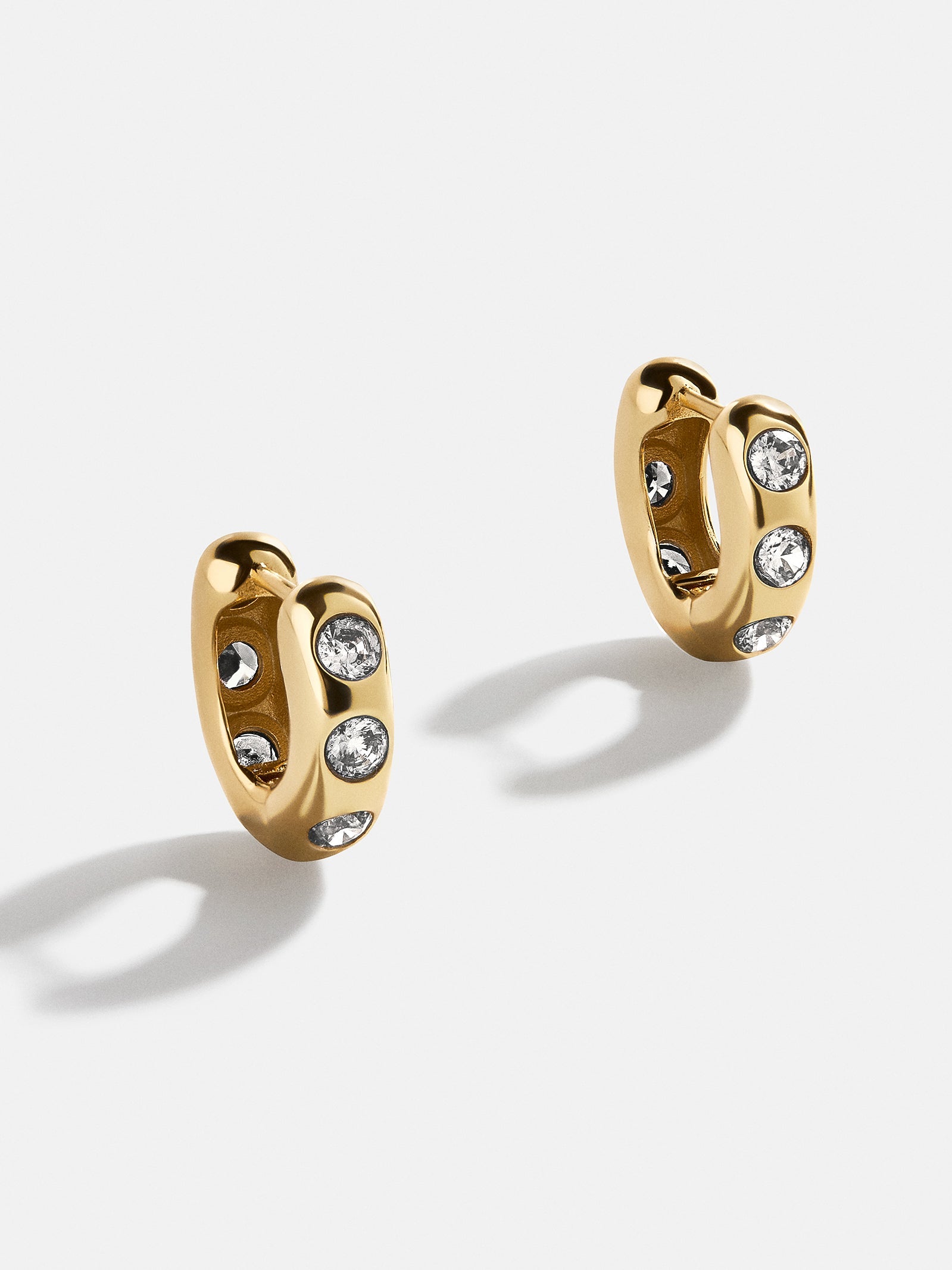 Sydney 18K Gold Birthstone Earrings - Crystal