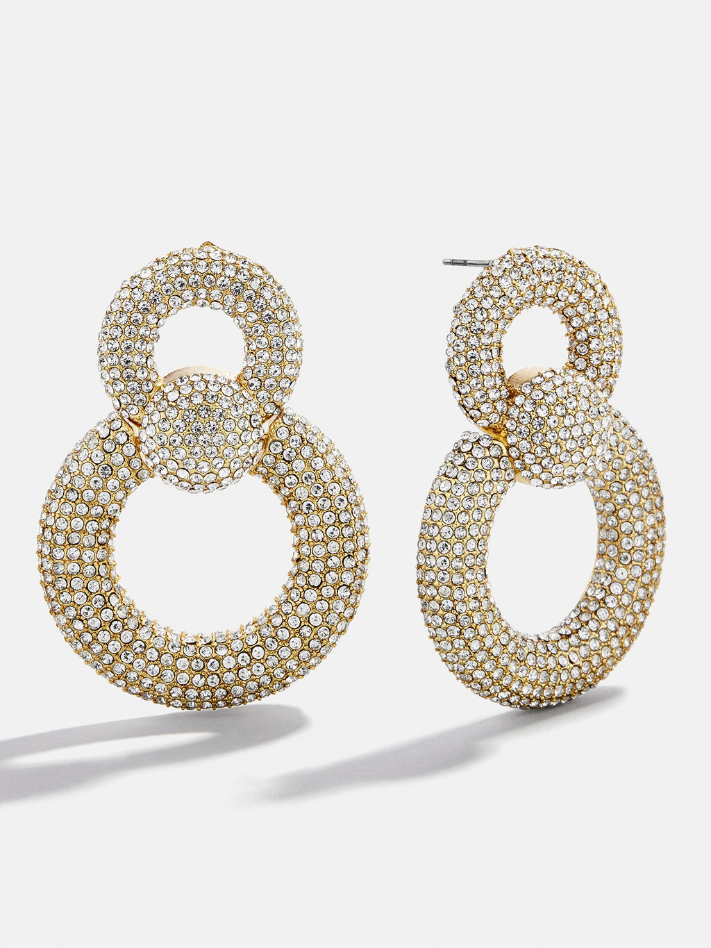 Dakota Door Knocker Earrings - Gold/Pavé