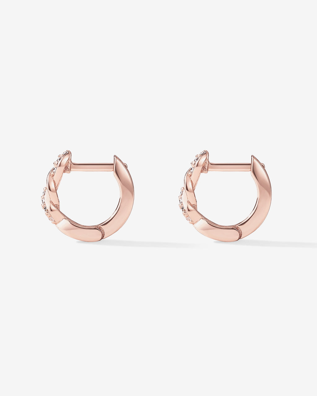 Twisted Cubic Zirconia Huggies