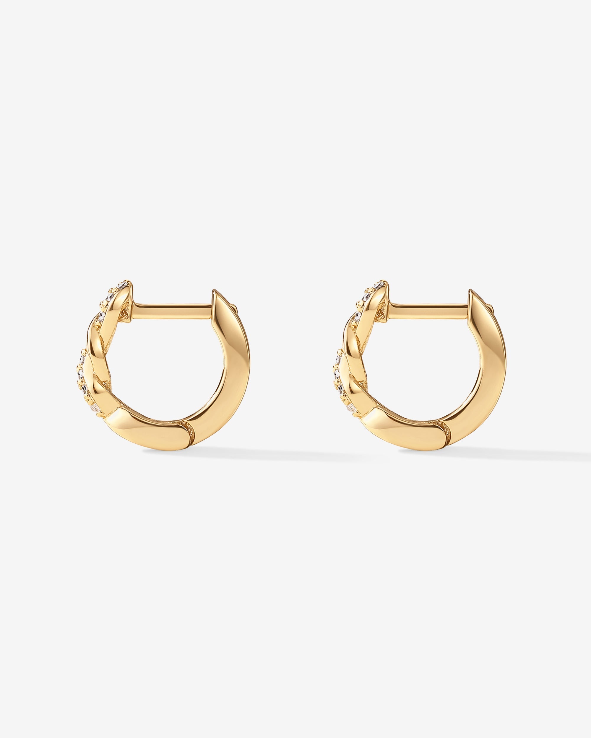 Twisted Cubic Zirconia Huggies