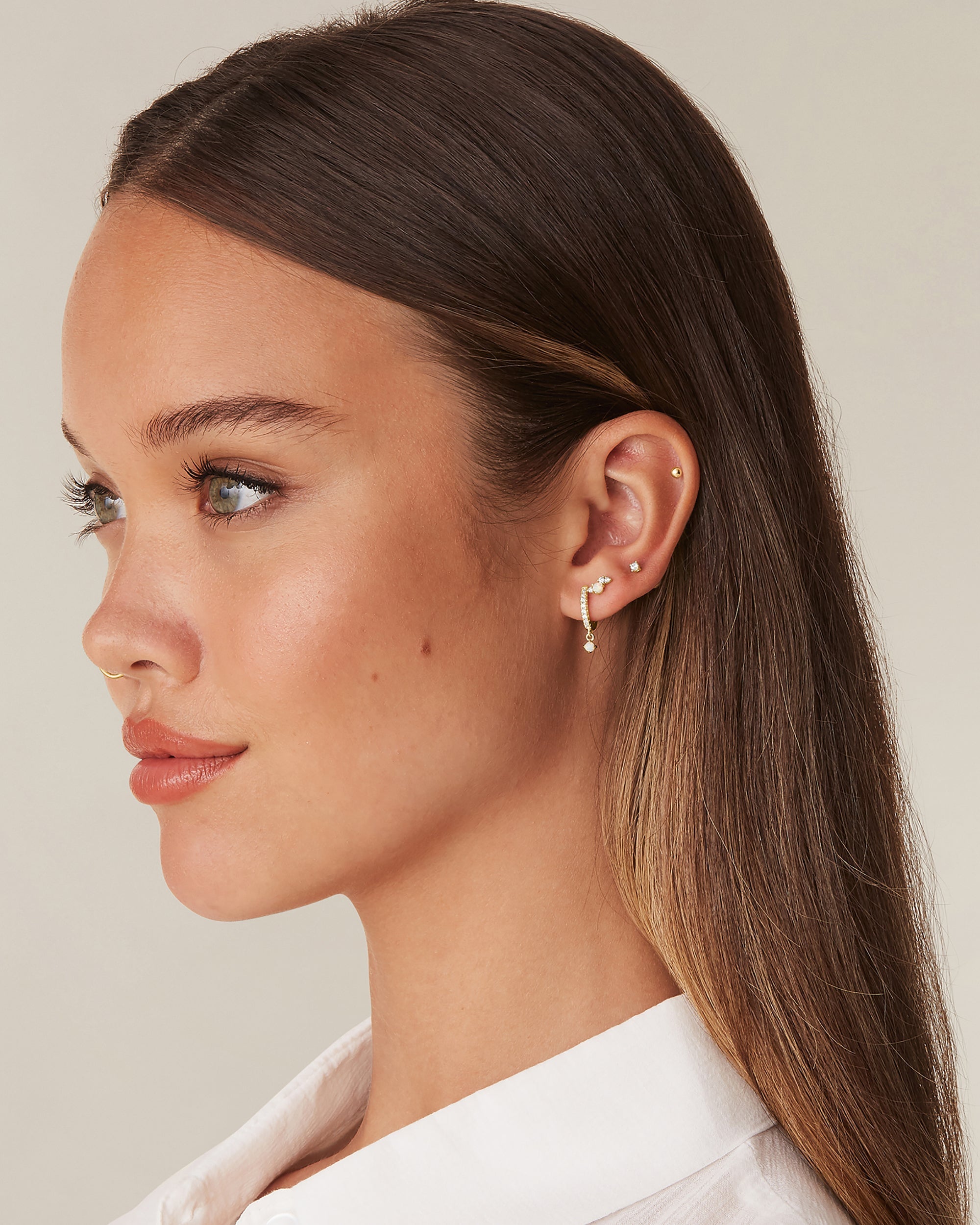 Opal Screw Back Studs